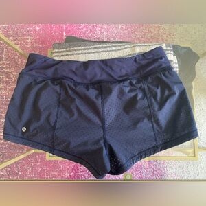 Navy Blue Lululemon mesh shorts